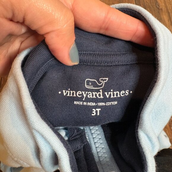 Vineyard Vines light blue toddler half zip pullover - Picture 4 of 4